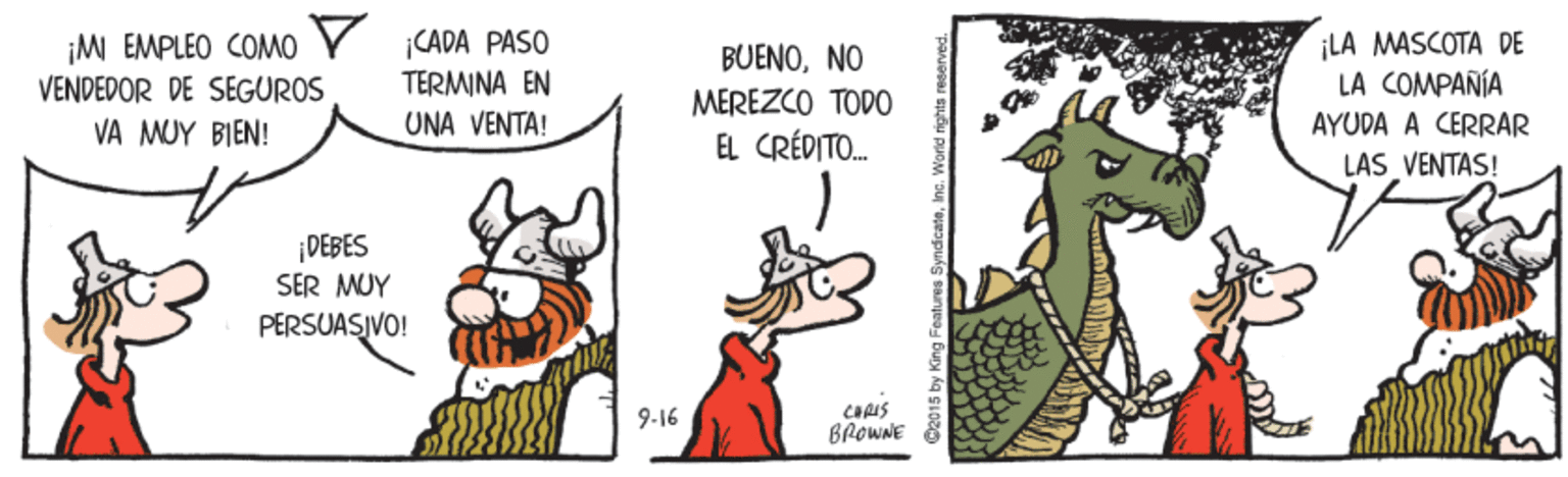 Art OCR: ¡M EMPLEO COMO Y CADA PASO VENDEDOR DE SEGUROS VA MUY BIEN! BUENONO MEREZCO TODO EL CRÉDITO. ¡LA MASCOTA DE LA COMPAÑÍA TERMINA EN UNA VENTA! AYUDA A CERRAR LAS VENTAS! ¡DEBES SER MUY PERSUASJVO! CHRIS BROWNE 9-16 ¡M EMPLEO COMO Y CADA PASO VENDEDOR DE SEGUROS VA MUY BIEN! BUENONO MEREZCO TODO EL CRÉDITO. ¡LA MASCOTA DE LA COMPAÑÍA TERMINA EN UNA VENTA! AYUDA A CERRAR LAS VENTAS! ¡DEBES SER MUY PERSUASJVO! CHRIS BROWNE 9-16