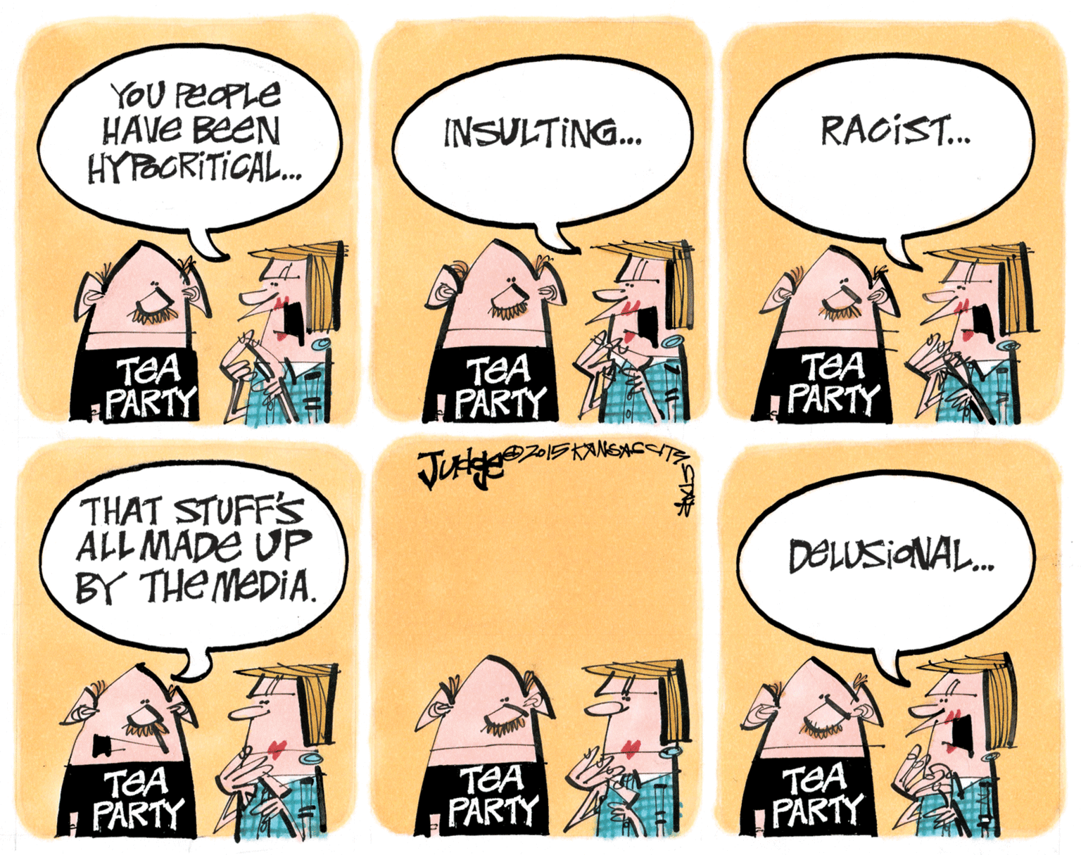Jaw OCR: YOU PEOPLE HAVE BEEN HYPOGRITICAL. INSULTING. RACIST. TEA PARTY TEA PARTY TEA PARTY THAT STUFF'S ALL MADE UP BY THE MEDIA. DELUSIONAL. TEA PARTY TEA PARTY TEA PARTY YOU PEOPLE HAVE BEEN HYPOGRITICAL. INSULTING. RACIST. TEA PARTY TEA PARTY TEA PARTY THAT STUFF'S ALL MADE UP BY THE MEDIA. DELUSIONAL. TEA PARTY TEA PARTY TEA PARTY