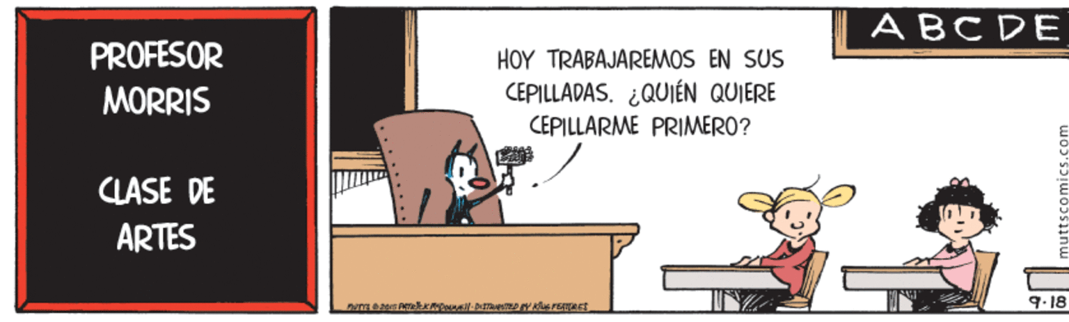 Conversation OCR: ABCDE PROFESOR HOY TRABAJAREMOS EN SUS CEPILLADAS. ¿QUIÉN QUIERE MORRIS CEPILLARME PRIMERO? CLASE DE ARTES 9.18 ABCDE PROFESOR HOY TRABAJAREMOS EN SUS CEPILLADAS. ¿QUIÉN QUIERE MORRIS CEPILLARME PRIMERO? CLASE DE ARTES 9.18