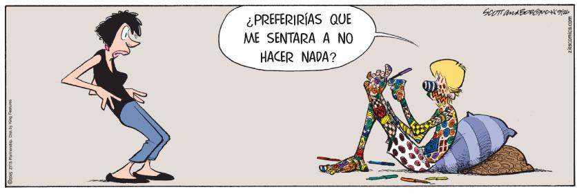Conversation OCR: ¿ PREFERIRÍAS QUE ME SENTARA A NO HACER NADA? ¿ PREFERIRÍAS QUE ME SENTARA A NO HACER NADA?