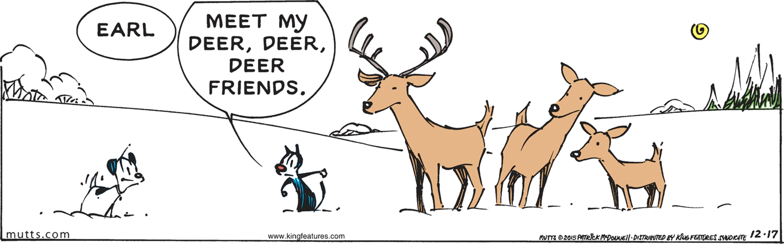 Adaptation OCR: ???? ?? DEERDEER EARL FRIENDS. mutts.com www.kingfeatures.com nurm O201S ATekKMDouell-DiSTRIeUTED Y KuG FETRES snorm 12-17 ???? ?? DEERDEER EARL FRIENDS. mutts.com www.kingfeatures.com nurm O201S ATekKMDouell-DiSTRIeUTED Y KuG FETRES snorm 12-17