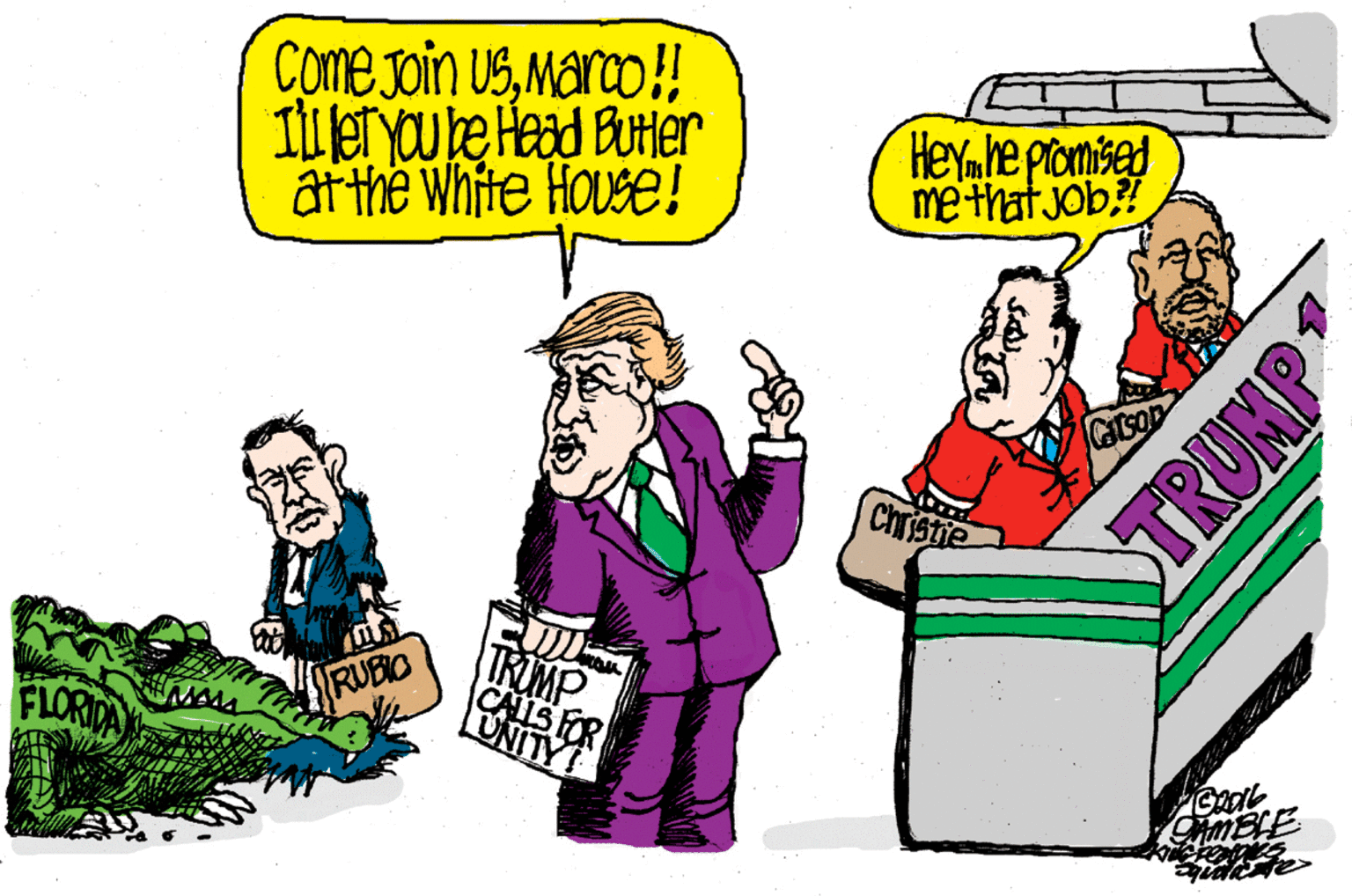 Humour OCR: Come Join uSMarco! HeYahe piomised methat Job?! at the White House! Christie TRUMP CHIS FOR UNITY! RUBIO FLORIDA TRUMP Come Join uSMarco! HeYahe piomised methat Job?! at the White House! Christie TRUMP CHIS FOR UNITY! RUBIO FLORIDA TRUMP
