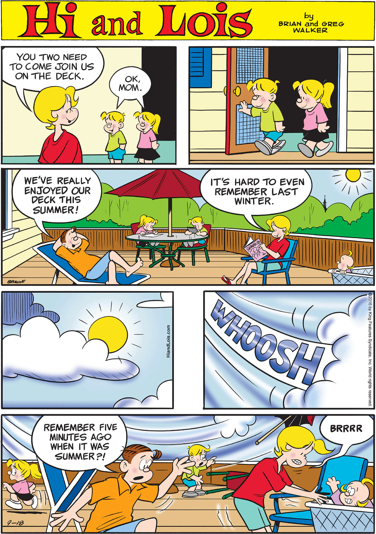 Sharing OCR: YOU TWO NEED TO COME JOIN US ON THE DECK. Hi Lois OKMOM. amd by BRIAN and GREG WALKER WE'VE REALLY ENJOYED OUR DECK THIS SUMMER! IT'S HARD TO EVEN REMEMBER LAST WINTER. WHOOSH REMEMBER FIVE MINUTES AGO WHEN IT WAS SUMMER ?! BRRRR 9-18 YOU TWO NEED TO COME JOIN US ON THE DECK. Hi Lois OKMOM. amd by BRIAN and GREG WALKER WE'VE REALLY ENJOYED OUR DECK THIS SUMMER! IT'S HARD TO EVEN REMEMBER LAST WINTER. WHOOSH REMEMBER FIVE MINUTES AGO WHEN IT WAS SUMMER ?! BRRRR 9-18