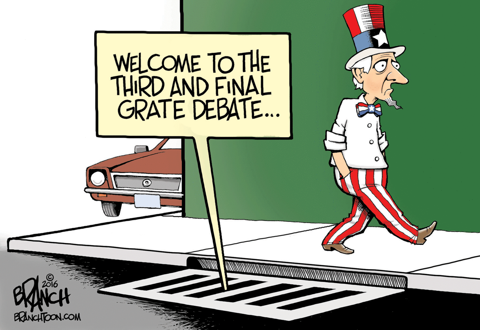 Event OCR: WELCOME TO THE THIRD AND FINAL GRATE DEBATE. 2016 ERANCHTOON.COM WELCOME TO THE THIRD AND FINAL GRATE DEBATE. 2016 ERANCHTOON.COM
