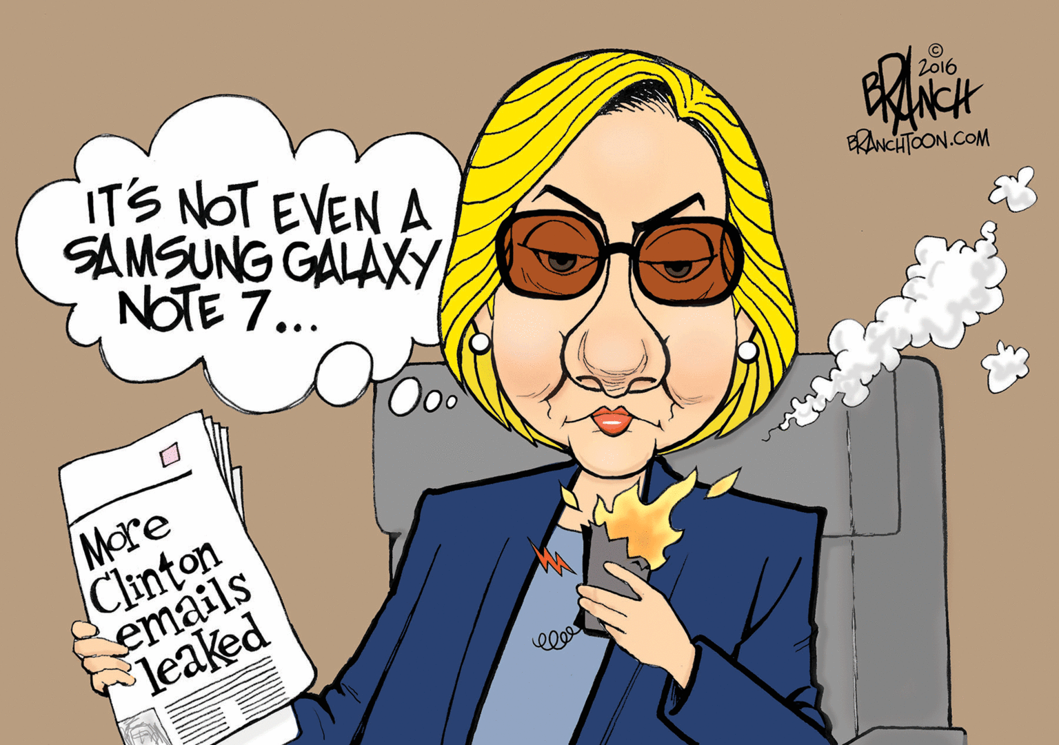 Organ OCR: IT'S NOT EVEN A SÁMSUNG GALAXY NOTE 7... 2016 ERANCHTOON.COM Mare Clinton emails leaked IT'S NOT EVEN A SÁMSUNG GALAXY NOTE 7... 2016 ERANCHTOON.COM Mare Clinton emails leaked