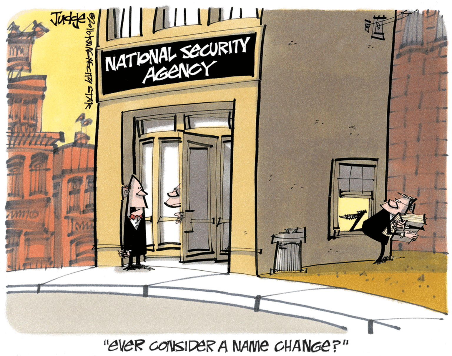 Painting OCR: NATONAL SECURITY AGENCY "EVER CONSIDER A NAME CHANGE?" 17 NATONAL SECURITY AGENCY "EVER CONSIDER A NAME CHANGE?" 17