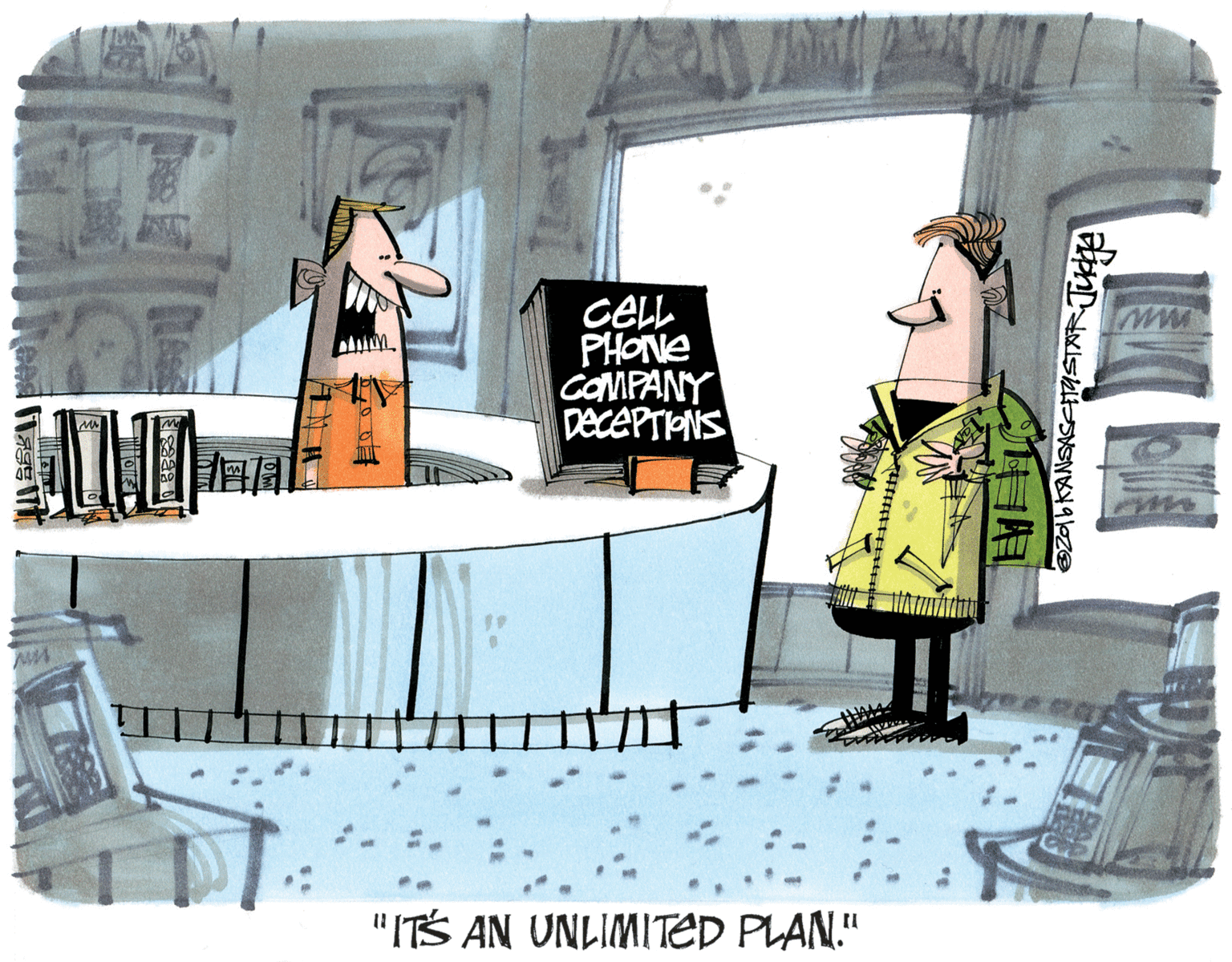 Urban design OCR: CELL PHONE COMPANY DECEPTINS "ITS AN UNLIMITED PLAN." CELL PHONE COMPANY DECEPTINS "ITS AN UNLIMITED PLAN."