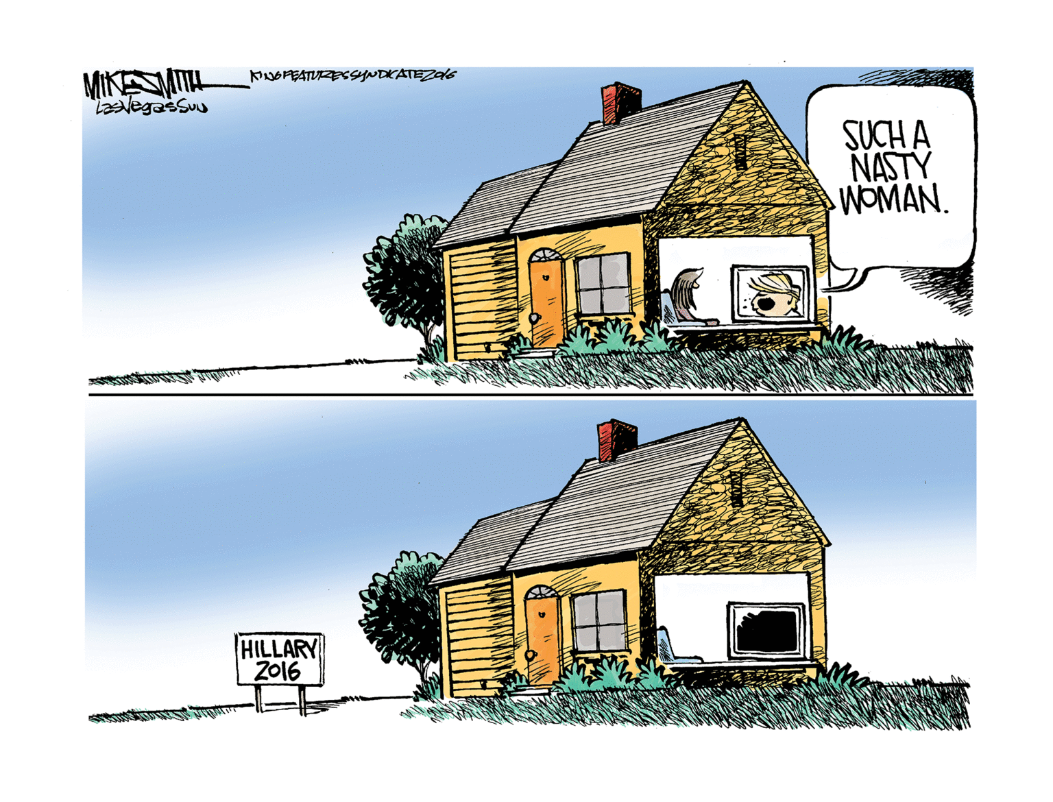Rural area OCR: MIKEMITH SUCH A NASTY WOMAN. HILLARY 2016 MIKEMITH SUCH A NASTY WOMAN. HILLARY 2016