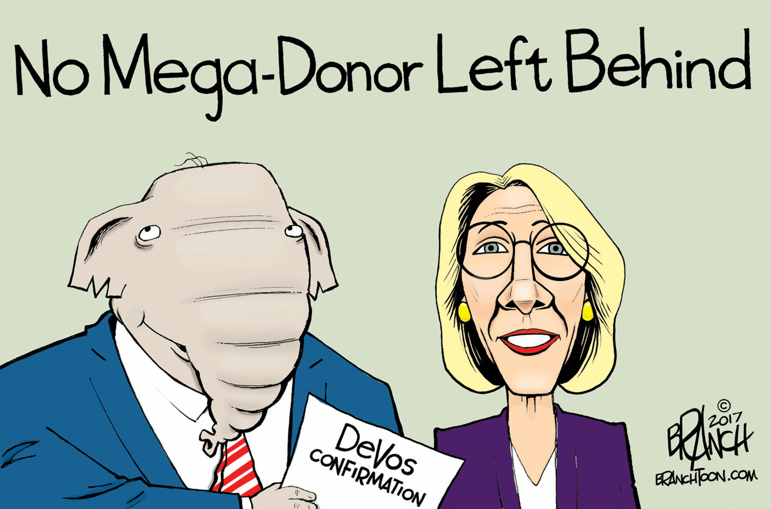 Hairstyle OCR: No Mega-Donor Left Behind 2017 DeVos CONFIRMATION ERANCHTOON.cOM No Mega-Donor Left Behind 2017 DeVos CONFIRMATION ERANCHTOON.cOM