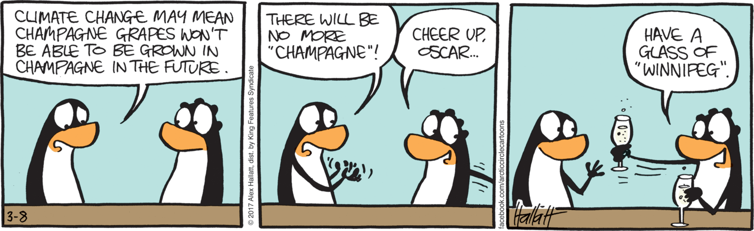 Azure OCR: CLIMATE CHANGE MAY MEAN CHAMPAGNE GRAPES WON'T BE ABLE TO BE GROWN IN CHAMPAGNE IN THE FUTURE. THERE WILL BE NO MORE "CHAMPAGNE"! CHEER UPOSCAR. HAVE A GLASS OF "WINNIFEG". 3-8 CLIMATE CHANGE MAY MEAN CHAMPAGNE GRAPES WON'T BE ABLE TO BE GROWN IN CHAMPAGNE IN THE FUTURE. THERE WILL BE NO MORE "CHAMPAGNE"! CHEER UPOSCAR. HAVE A GLASS OF "WINNIFEG". 3-8