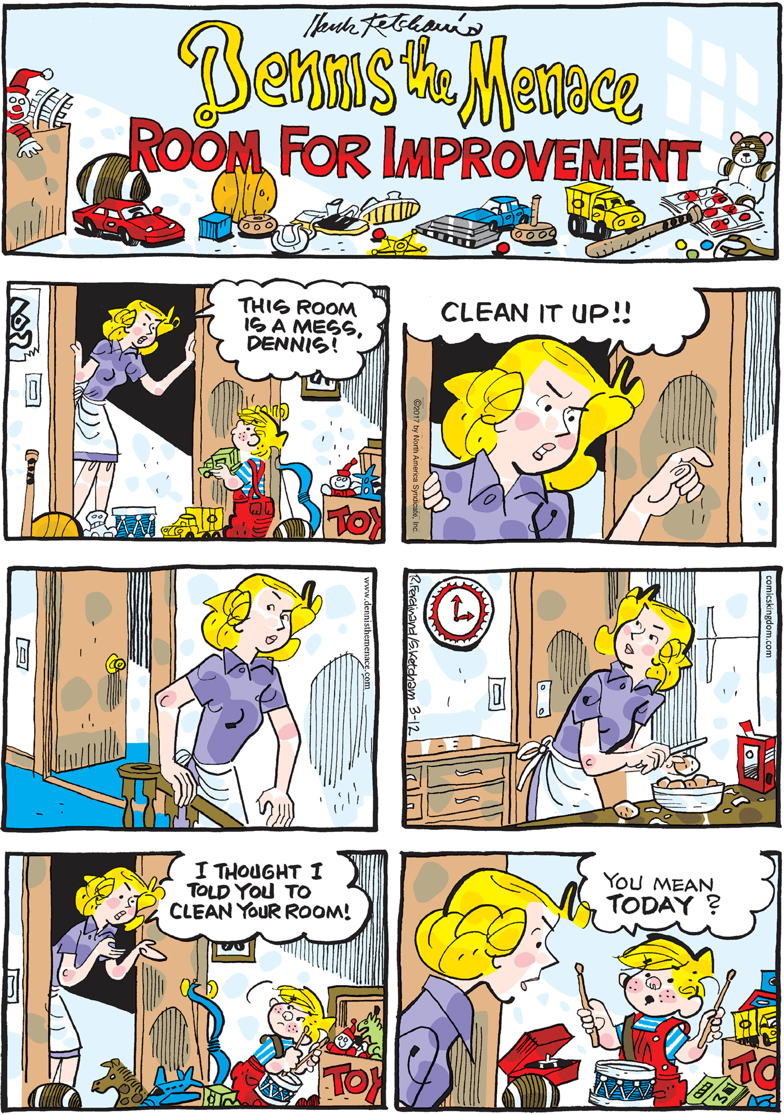 Parallel OCR: BeninstMensce ROOM FOR IMPROVEMENT CLEAN IT UP!! THIS ROOM IS A MESSDENNIS! I THOUGHT I TOLD You TO CLEAN YOUR ROOM! You MEAN TODAY ? Rfvaimandaketcham 3-12 BeninstMensce ROOM FOR IMPROVEMENT CLEAN IT UP!! THIS ROOM IS A MESSDENNIS! I THOUGHT I TOLD You TO CLEAN YOUR ROOM! You MEAN TODAY ? Rfvaimandaketcham 3-12