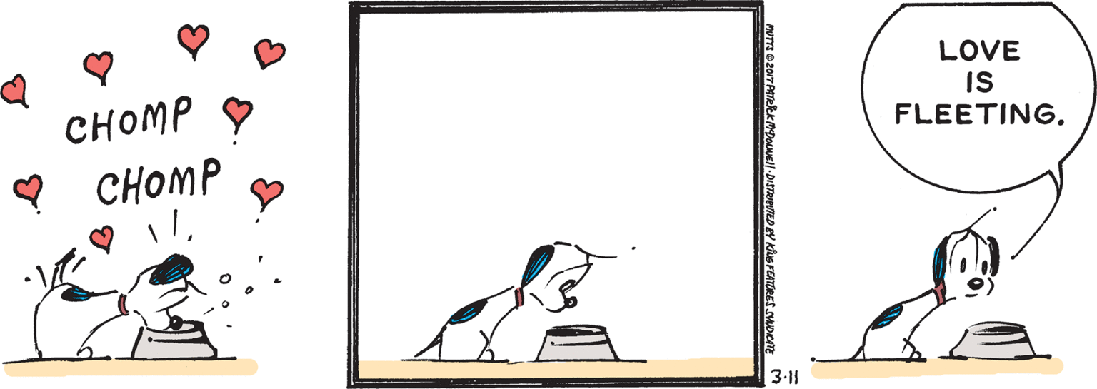 Illustration OCR: LOVE IS ???MP FLEETING. ? CHOMP 3-11 LOVE IS ???MP FLEETING. ? CHOMP 3-11