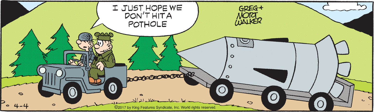 Rolling OCR: I JUST HOPE WE DON'T HITA POTHOLE GREG+ NORT WALKER • 4-4 ©2017 by King Features SyndicateInc. World rights reserved. I JUST HOPE WE DON'T HITA POTHOLE GREG+ NORT WALKER • 4-4 ©2017 by King Features SyndicateInc. World rights reserved.