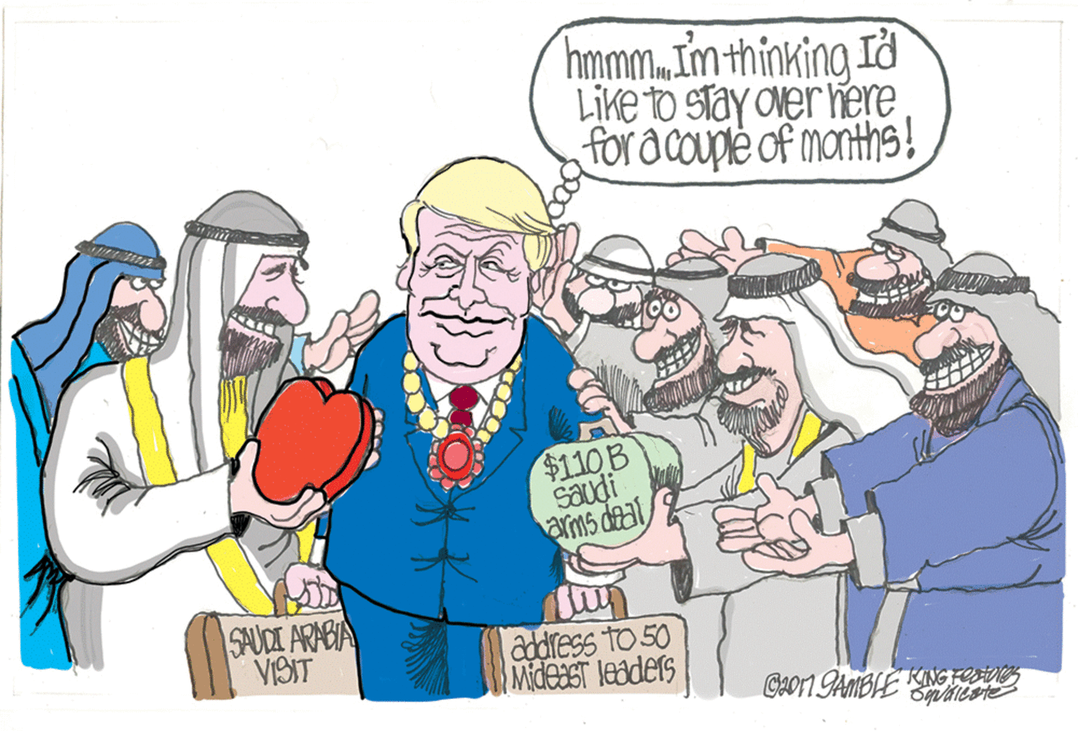 Line OCR: hmmmIm thinking Id Like to stay over here foracouple of months! $110 B Saudi arms dealSAUCI ARABIA VISIT address to 50 Mideast leaders C2o1 GAMBLE ING FOSDRCS hmmmIm thinking Id Like to stay over here foracouple of months! $110 B Saudi arms dealSAUCI ARABIA VISIT address to 50 Mideast leaders C2o1 GAMBLE ING FOSDRCS