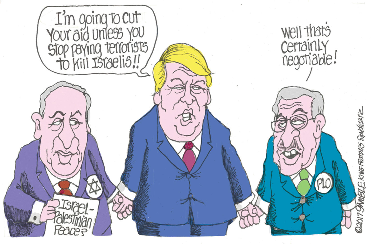 Interaction OCR: I'm going to Cut Your aid untess you Štop paying terrorist5 to Kiil ISraelis!! Well that's Certainly negoriadie! PLO TSlael- Faestinan Peace? ©20179AMBLE KINGFRSTOIRS Spalicsate I'm going to Cut Your aid untess you Štop paying terrorist5 to Kiil ISraelis!! Well that's Certainly negoriadie! PLO TSlael- Faestinan Peace? ©20179AMBLE KINGFRSTOIRS Spalicsate