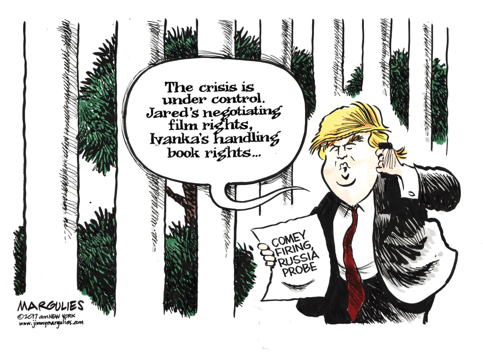 Graphics OCR: The crisis is under control. Jared's negotiating film rightsIyanka's handling book rights. COMEY SFIRINGRUSSIÁ PROBE MARGULIES O07 amNEW YORK www.jimmymarqulios.m The crisis is under control. Jared's negotiating film rightsIyanka's handling book rights. COMEY SFIRINGRUSSIÁ PROBE MARGULIES O07 amNEW YORK www.jimmymarqulios.m