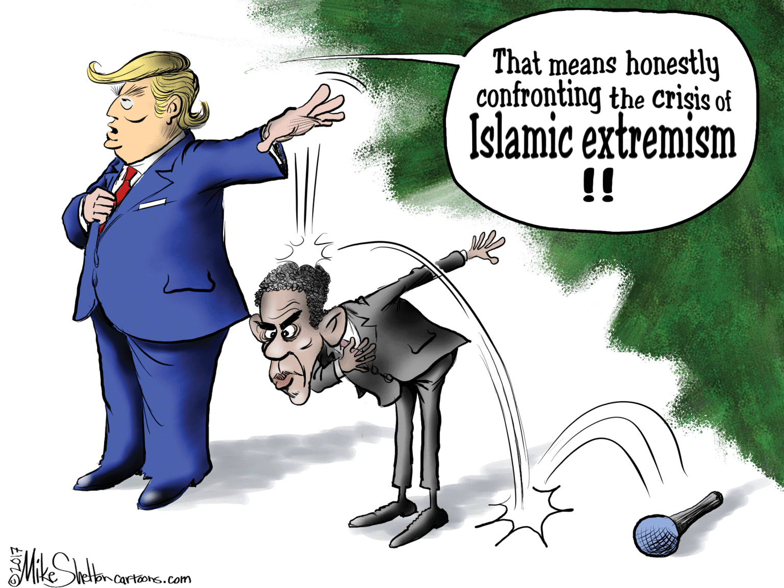 Hat OCR: That means honestly confronting the crisis of Islamic extremism !! Shitmanen Keetonartoons.com That means honestly confronting the crisis of Islamic extremism !! Shitmanen Keetonartoons.com