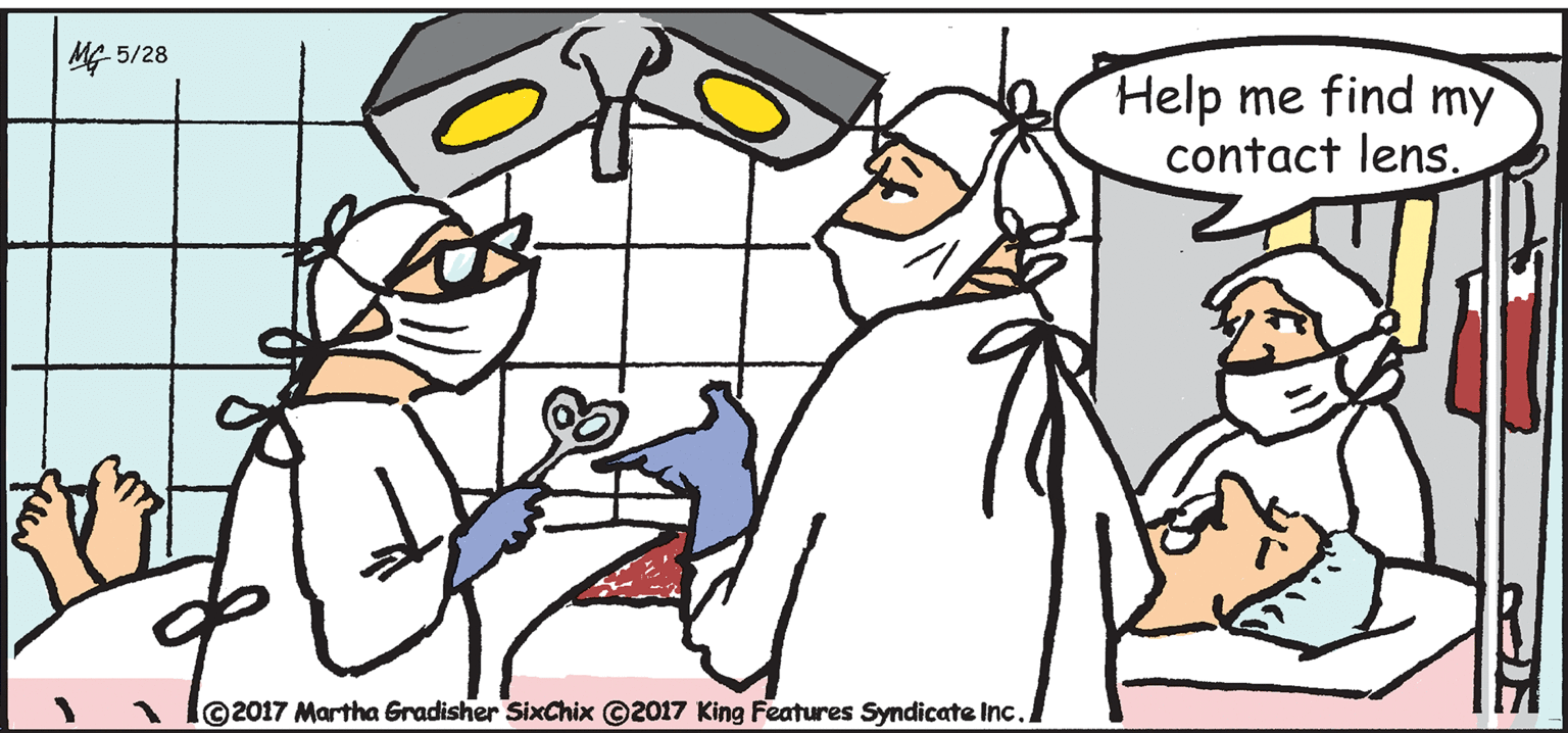 Animation OCR: 5/28 Help me find my contact lens. 2017 Martha Gradisher SixChix ©2017 King Features Syndicate Inc. 5/28 Help me find my contact lens. 2017 Martha Gradisher SixChix ©2017 King Features Syndicate Inc.