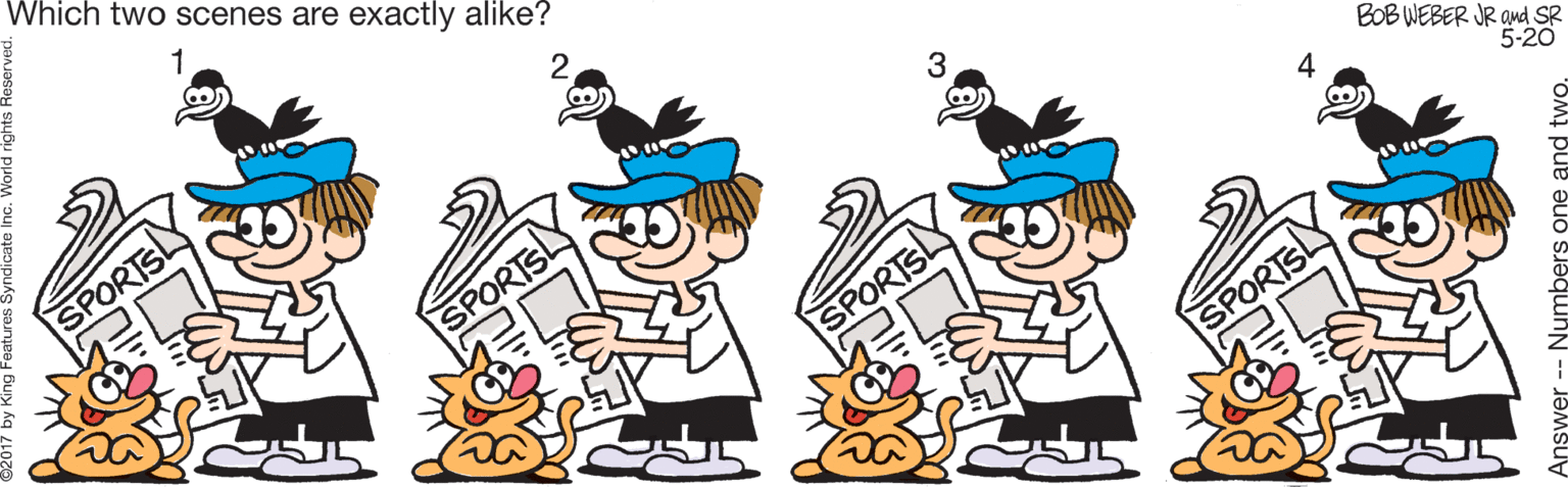 Gesture OCR: Which two scenes are exactly alike? SPORTSL 3 SPORTS BOB WEBER JR and SR 5-20 SPORTS SPORTS Which two scenes are exactly alike? SPORTSL 3 SPORTS BOB WEBER JR and SR 5-20 SPORTS SPORTS
