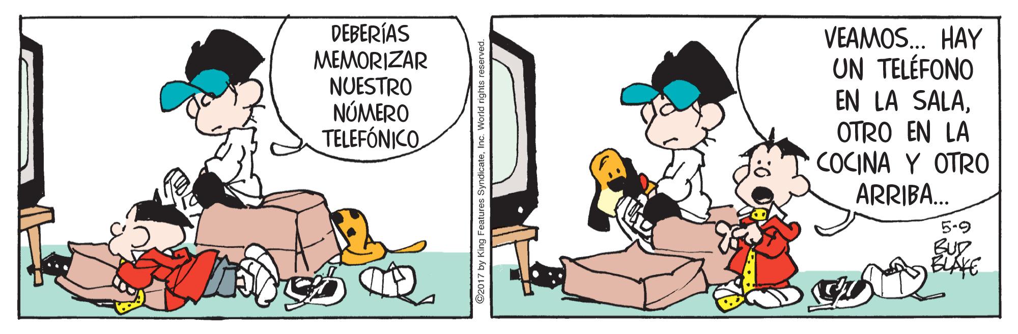 Humour OCR: DEBERÍAS MEMORIZAR NUESTRO NÚMERO TELEFÓNICO VEAMOS. HAY UN TELÉFONO EN LA SALAOTRO EN LA COCINA Y OTRO ARRIBA. 5-9 DEBERÍAS MEMORIZAR NUESTRO NÚMERO TELEFÓNICO VEAMOS. HAY UN TELÉFONO EN LA SALAOTRO EN LA COCINA Y OTRO ARRIBA. 5-9