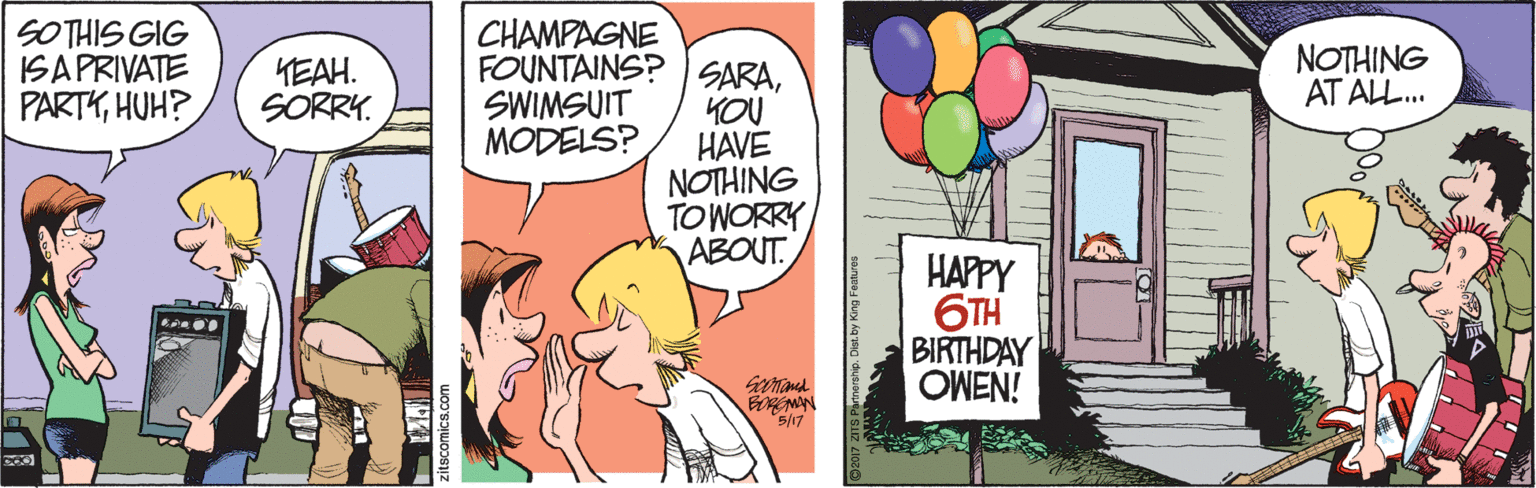 Event OCR: SOTHIS GIG ISAPRIVATE PARTYHUH? CHAMPAGNE NOTHING AT ALL. FOUNTAINS? SARAYOU HAVE NOTHING TOWORRY ABOUT TEAH. SORRY. SWIMSUIT MODELS? HAPPY 6TH BIRTHDAY OWEN! s/17 citscomics.com SOTHIS GIG ISAPRIVATE PARTYHUH? CHAMPAGNE NOTHING AT ALL. FOUNTAINS? SARAYOU HAVE NOTHING TOWORRY ABOUT TEAH. SORRY. SWIMSUIT MODELS? HAPPY 6TH BIRTHDAY OWEN! s/17 citscomics.com