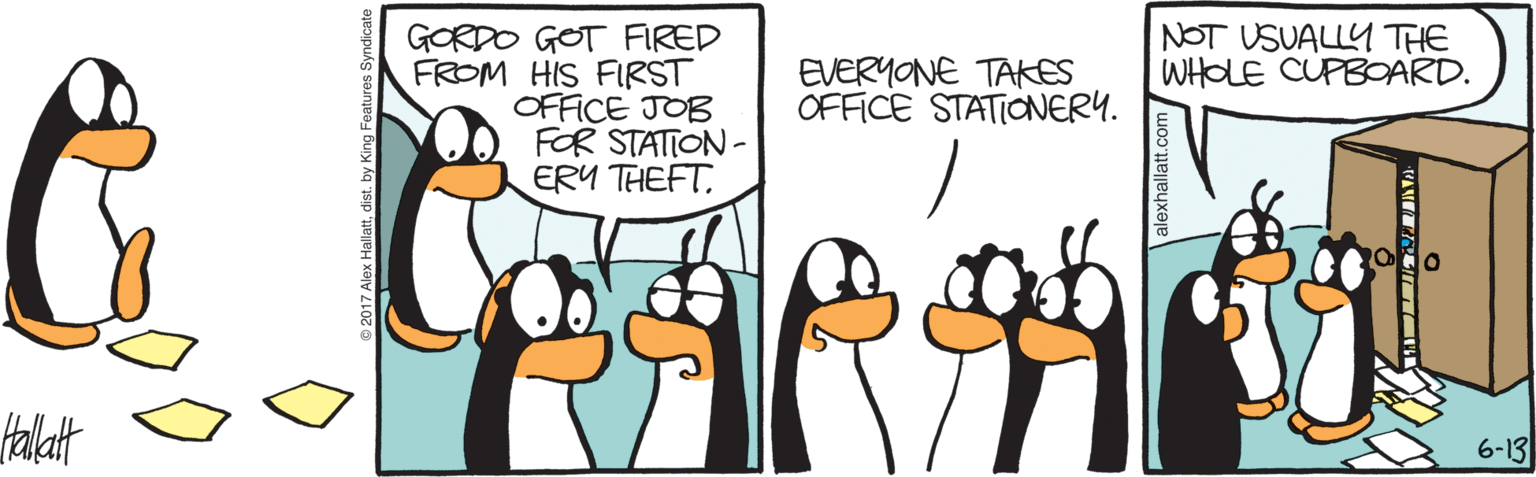 Animation OCR: NOT USUALLY THE WHOLE CUPBOARD. GORDO GOT FIRED FROM HIS FIRST OFFICE JOB FOR STATION - ERY THEFTEVERYONE TAKES OFFICE STATIONERY. Halat 6-13 NOT USUALLY THE WHOLE CUPBOARD. GORDO GOT FIRED FROM HIS FIRST OFFICE JOB FOR STATION - ERY THEFTEVERYONE TAKES OFFICE STATIONERY. Halat 6-13