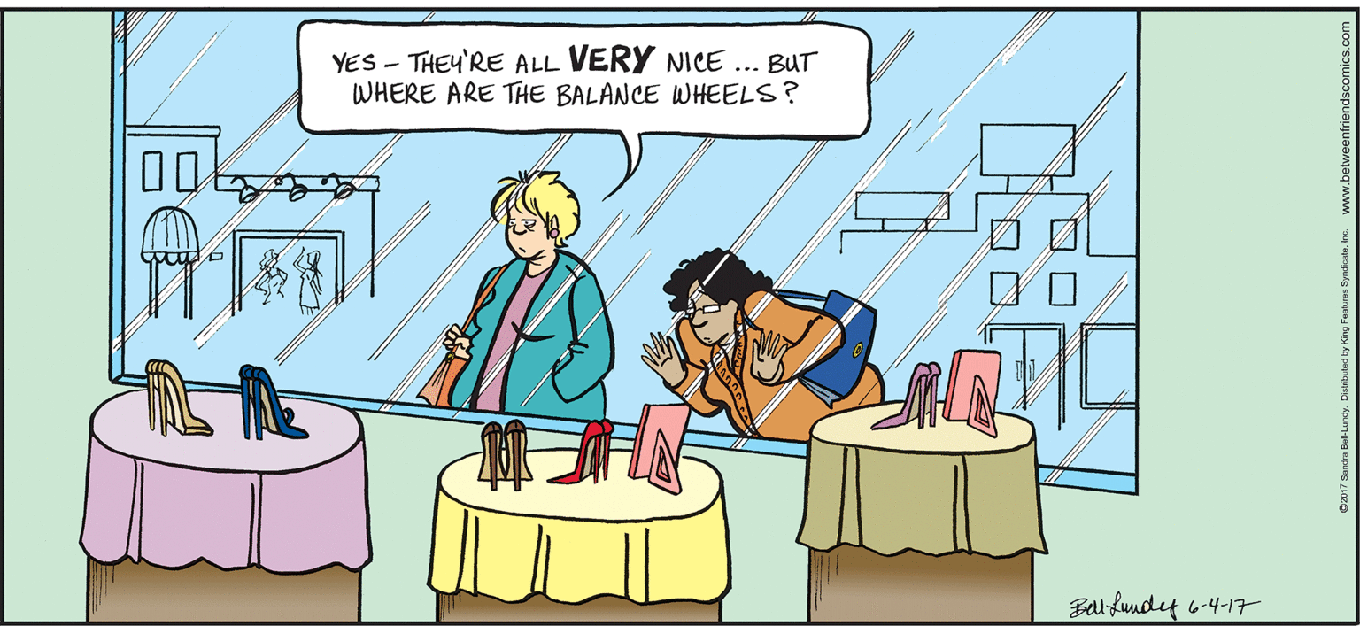 Conversation OCR: YES - THEY'RE ALL VERY NICE .. BUT WHERE ARE THE BALANCE WHEELS? Bell fundy 6-4-17 YES - THEY'RE ALL VERY NICE .. BUT WHERE ARE THE BALANCE WHEELS? Bell fundy 6-4-17