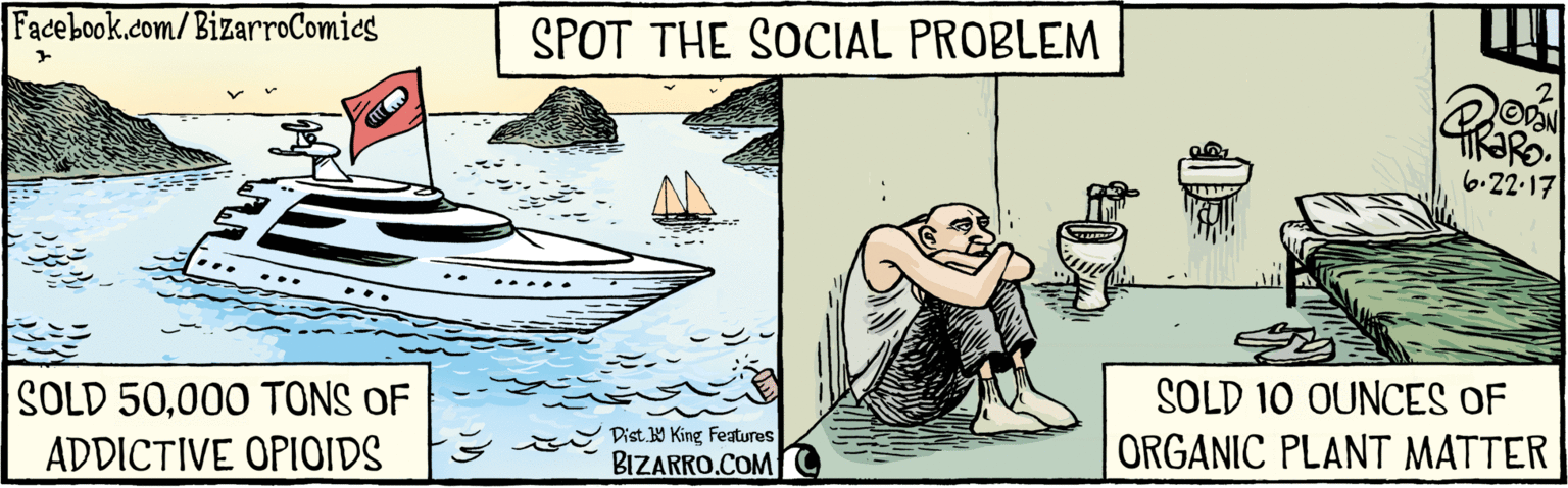 Art OCR: BIZARRO.COM Facebook.com/BizarroComics Dist. Y King Features SPOT THE SOCIAL PROBLEM SOLD 50000 TONS OF ADDICTIVE OPIOIDS 2 ODAN 6.22.17 SOLD 10 OUNCES OF ORGANIC PLANT MATTER BIZARRO.COM Facebook.com/BizarroComics Dist. Y King Features SPOT THE SOCIAL PROBLEM SOLD 50000 TONS OF ADDICTIVE OPIOIDS 2 ODAN 6.22.17 SOLD 10 OUNCES OF ORGANIC PLANT MATTER