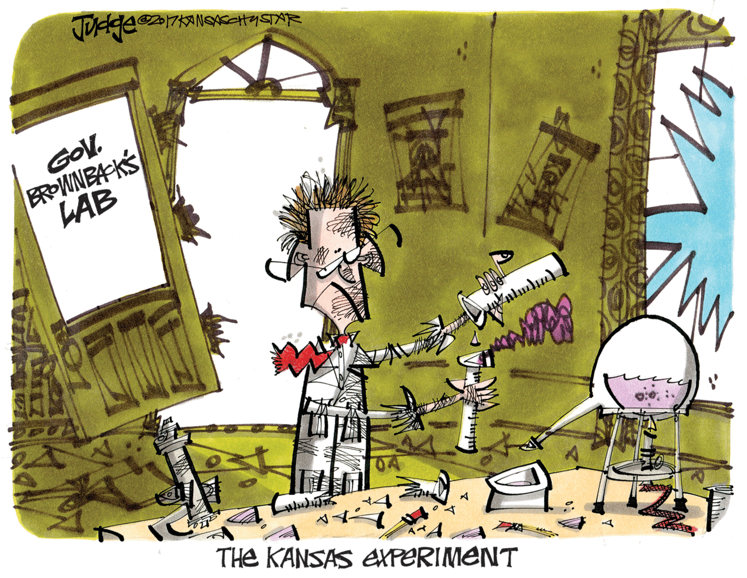 Illustration OCR: GOl. BROWNBA-KS LAB THE KANSAS EXPERIMENT GOl. BROWNBA-KS LAB THE KANSAS EXPERIMENT
