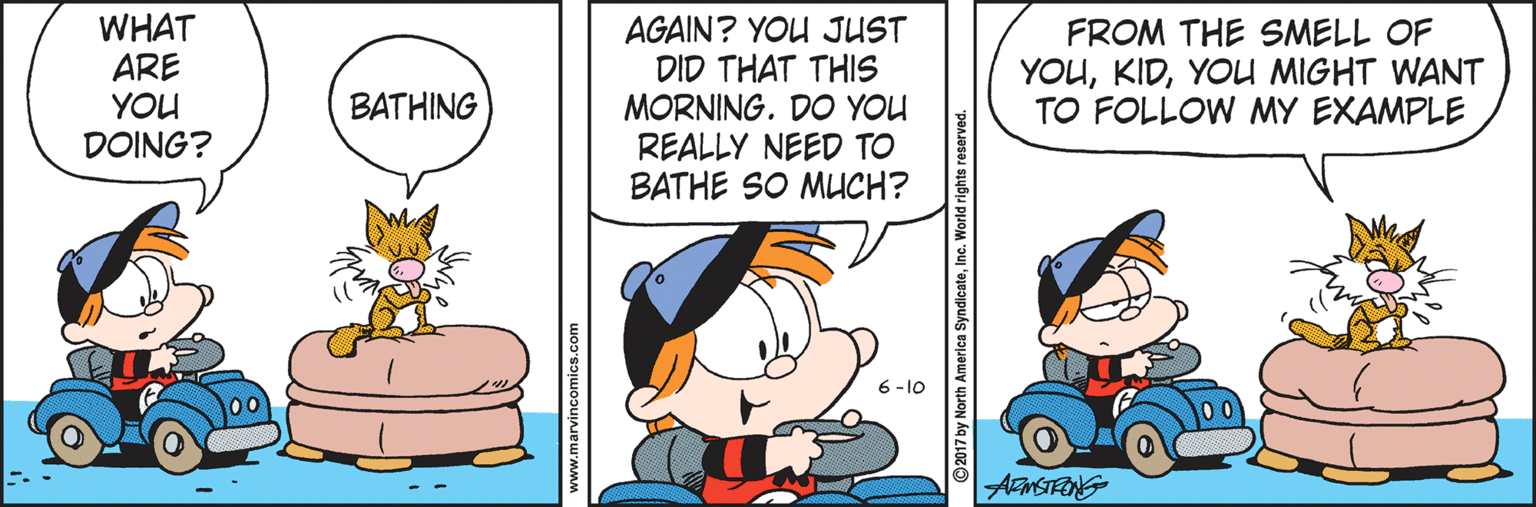 Parallel OCR: WHAT ARE YOU DOING? AGAIN? YOU JUST DID THAT THIS MORNING. DO YOU REALLY NEED TO BATHE SO MUCH? FROM THE SMELL OF YOUYOU MIGHT WANT TO FOLLOW MY EXAMPLE BATHING 6 - 10 AznSTRNG www.marvincomics.com 2017 by North Ame WHAT ARE YOU DOING? AGAIN? YOU JUST DID THAT THIS MORNING. DO YOU REALLY NEED TO BATHE SO MUCH? FROM THE SMELL OF YOUYOU MIGHT WANT TO FOLLOW MY EXAMPLE BATHING 6 - 10 AznSTRNG www.marvincomics.com 2017 by North Ame