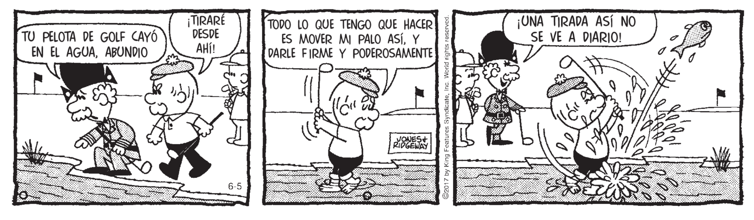 Gesture OCR: TU PELOTA DE GOLF CAYÓ EN EL AGUAABUNDIO TIRARÉ DESDE AHÍ! TODO LO QUE TENGO QUE HACER ES MOVER M PALO ASÍY DARLE FIRME Y PODEROSAMENTE ¡UNA TIRADA ASÍ NO SE VE A DIARIO! 6-5 TU PELOTA DE GOLF CAYÓ EN EL AGUAABUNDIO TIRARÉ DESDE AHÍ! TODO LO QUE TENGO QUE HACER ES MOVER M PALO ASÍY DARLE FIRME Y PODEROSAMENTE ¡UNA TIRADA ASÍ NO SE VE A DIARIO! 6-5