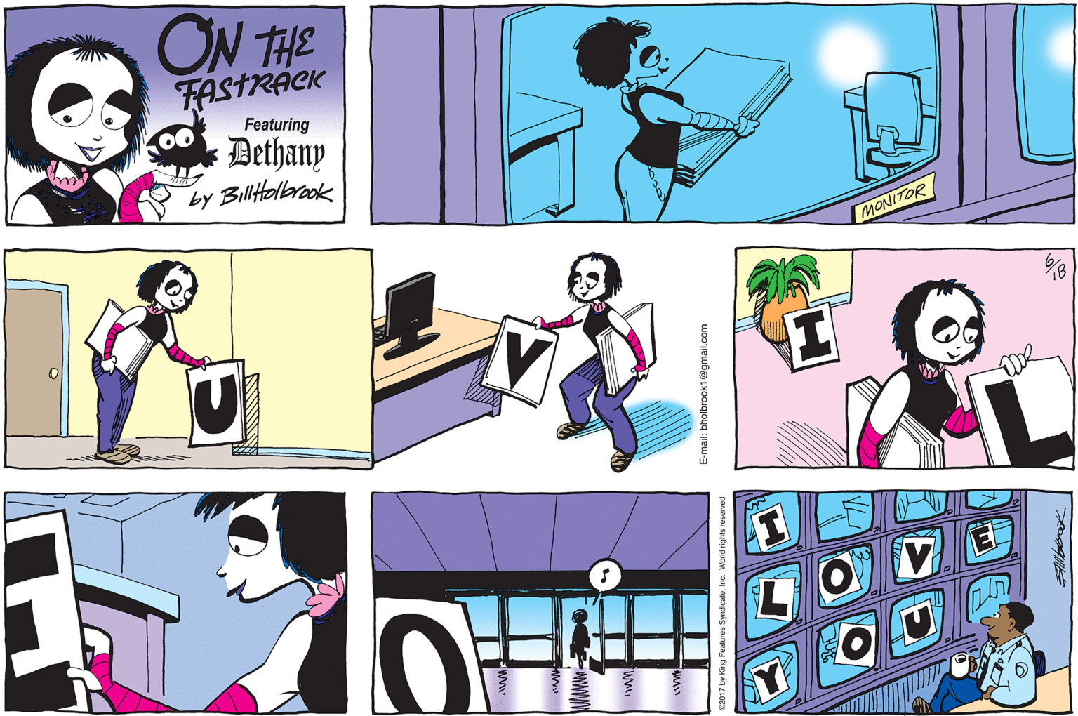 Cartoon OCR: ON THE FASTRACK Featuring Dethany by Biltolbrook MONITOR ON THE FASTRACK Featuring Dethany by Biltolbrook MONITOR