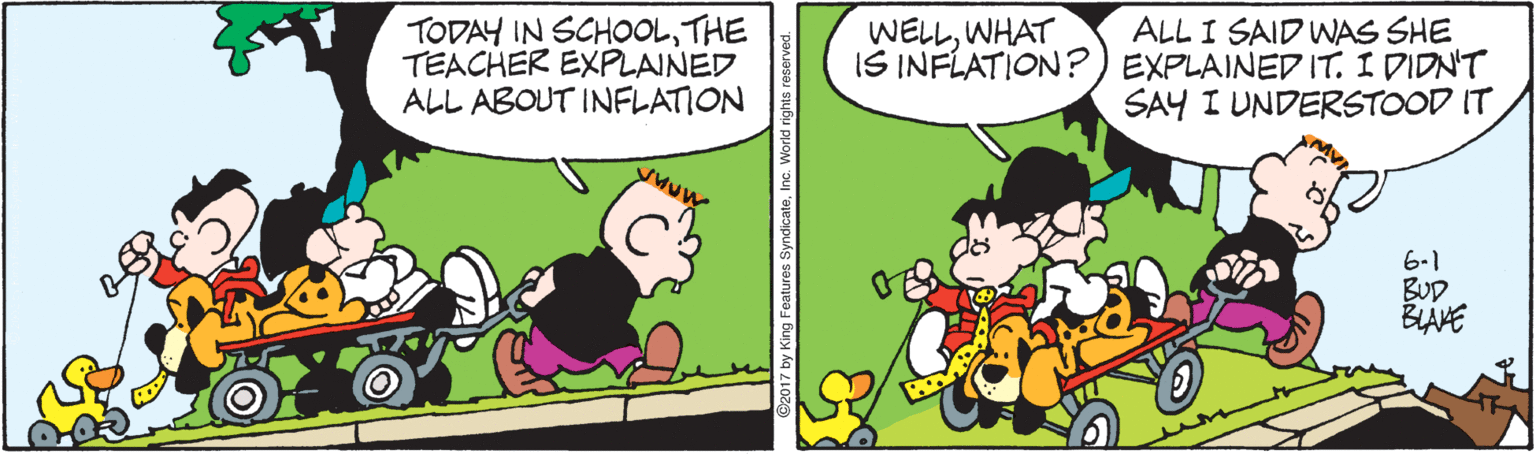 Font OCR: TODAY IN SCHOOLTHE TEACHER EXPLAINED ALL ABOUT INFLATION ALL I SAID WAS SHE IS INFLATION?) EXPLAINED IT. I DIDNT SAY I UNDERSTOOD IT WELLWHAT 6-1 BUD BLAVE TODAY IN SCHOOLTHE TEACHER EXPLAINED ALL ABOUT INFLATION ALL I SAID WAS SHE IS INFLATION?) EXPLAINED IT. I DIDNT SAY I UNDERSTOOD IT WELLWHAT 6-1 BUD BLAVE