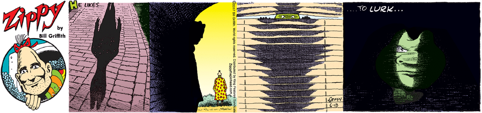 Illustration OCR: LIKES. TO LURK... by Bill Griffith C-18 LIKES. TO LURK... by Bill Griffith C-18
