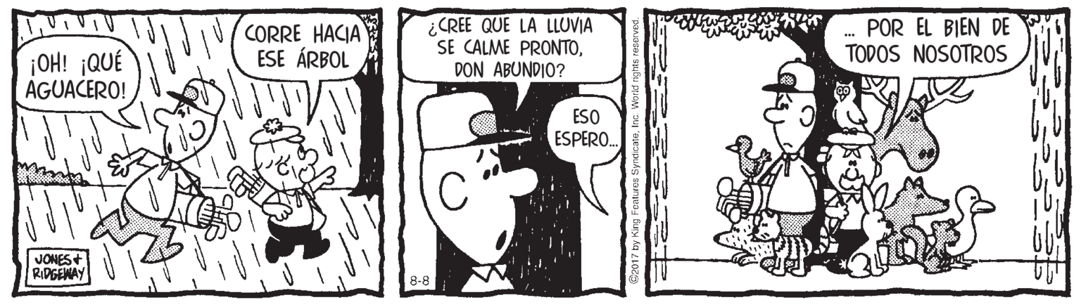 Parallel OCR: CORRE HACIA ESE ÁRBOL CREE QUE LA LLUVIA SE CALME PRONTODON ABUNDIO? POR EL BIEN DE TODOS NOSOTROS ¡OH! ¡QUÉ AGUACERO! ESO ESPERO. JONES+ RIDGEMAY 8-8 CORRE HACIA ESE ÁRBOL CREE QUE LA LLUVIA SE CALME PRONTODON ABUNDIO? POR EL BIEN DE TODOS NOSOTROS ¡OH! ¡QUÉ AGUACERO! ESO ESPERO. JONES+ RIDGEMAY 8-8