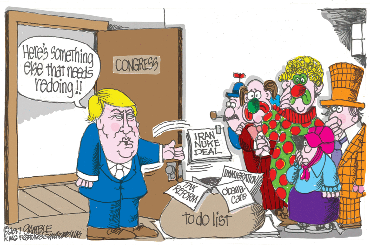 Drawing OCR: Heres sonEThing Ese that needs redoing! CONGRESS RAN U NUKE DEAL IMMIGRATION TAX REFORM chama Care todo list Heres sonEThing Ese that needs redoing! CONGRESS RAN U NUKE DEAL IMMIGRATION TAX REFORM chama Care todo list