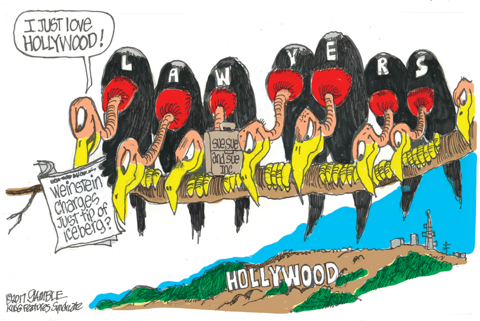Poster OCR: I JUST IOVE HOLLYWOOD! A Suesue ard sue Inc. Weinstein Charges JUST TP of Iceberg? 9p11 AMBLE HOLLYWOOD I JUST IOVE HOLLYWOOD! A Suesue ard sue Inc. Weinstein Charges JUST TP of Iceberg? 9p11 AMBLE HOLLYWOOD
