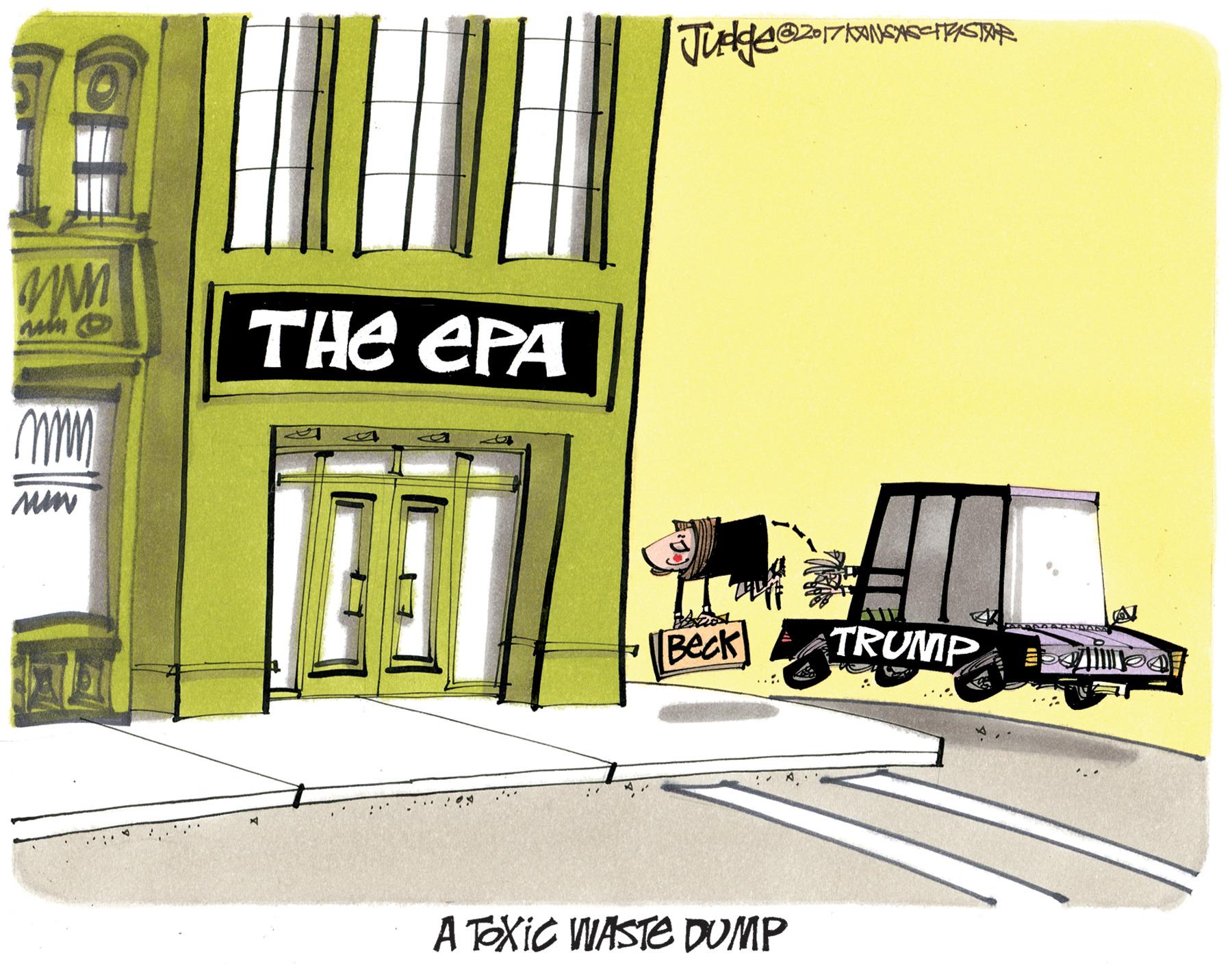Painting OCR: THE EPA Beck TRUNIP .... A TOXIC WASTE DUMP THE EPA Beck TRUNIP .... A TOXIC WASTE DUMP