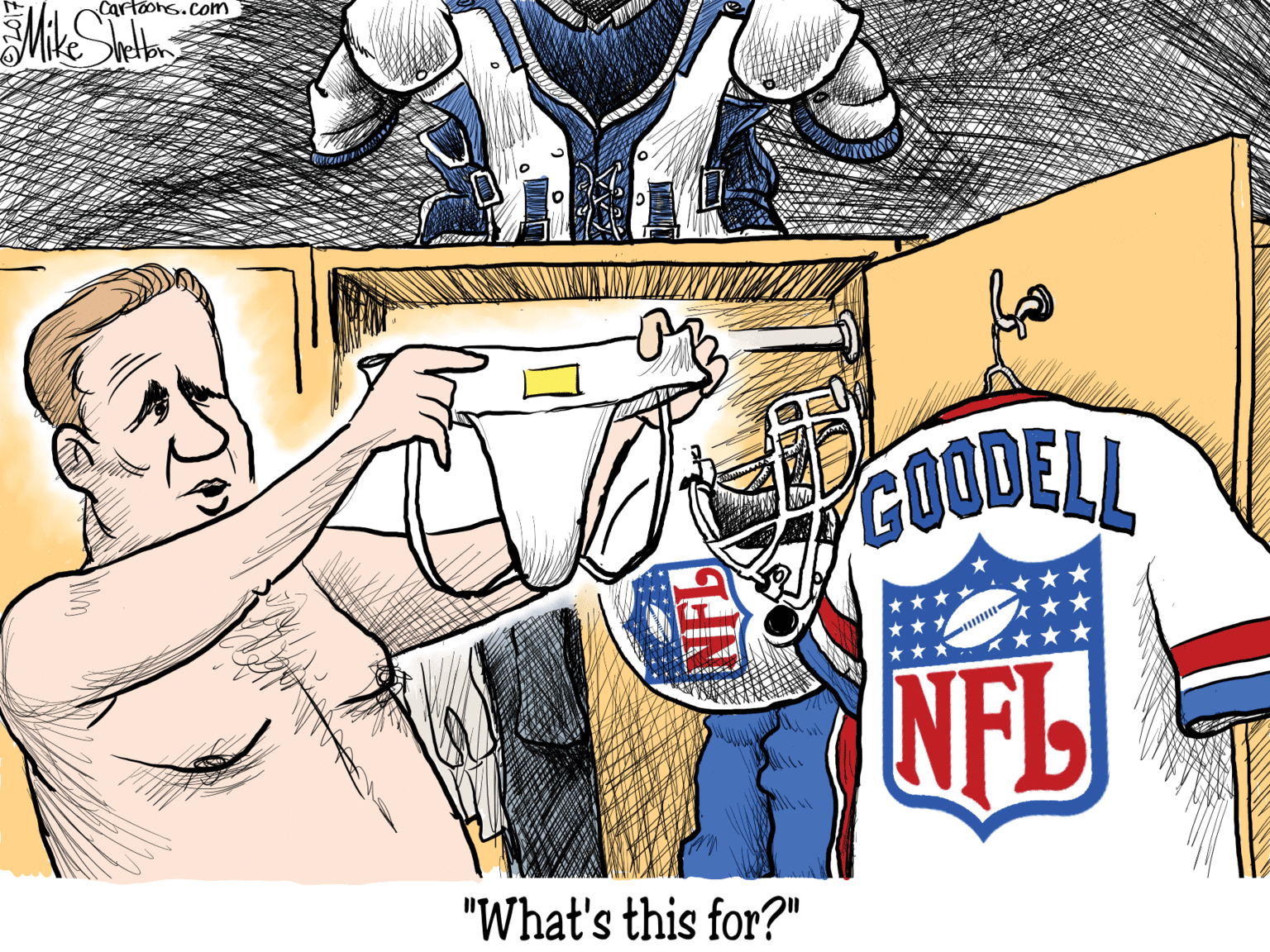 Hat OCR: Cartoons.com COODELL NFL "What's this for?" Cartoons.com COODELL NFL "What's this for?"