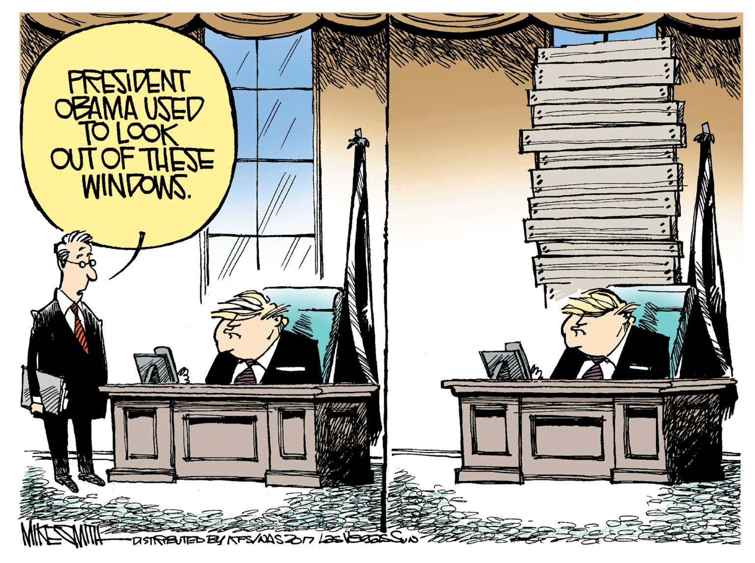 Comic book OCR: PRESIDENT OBAMA USED TO LOOK OUT OF THESE WINDOWS. DSTRIEUTEDBYAFS/AASDn LasV PRESIDENT OBAMA USED TO LOOK OUT OF THESE WINDOWS. DSTRIEUTEDBYAFS/AASDn LasV