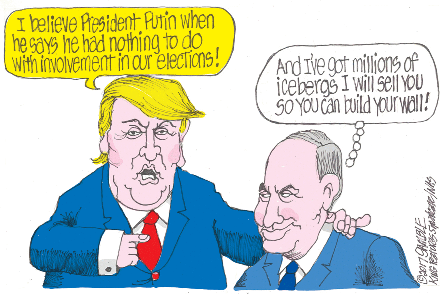 Organism OCR: I believe President Putin when he cays he had nothing to do With involvement in aur elections! And Ive got millions of icebergš I will seil OU SO YOU Can build yourwall! KrNG Ratkes Skatehks I believe President Putin when he cays he had nothing to do With involvement in aur elections! And Ive got millions of icebergš I will seil OU SO YOU Can build yourwall! KrNG Ratkes Skatehks