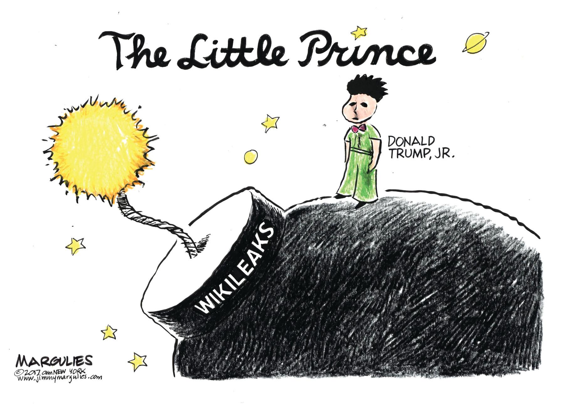 Illustration OCR: The Little Prnce o DONALD TRUMPJR. MARGULIES Ozaz AMNEW YORK www.jimmymarjulies.com WIKILEAKS The Little Prnce o DONALD TRUMPJR. MARGULIES Ozaz AMNEW YORK www.jimmymarjulies.com WIKILEAKS
