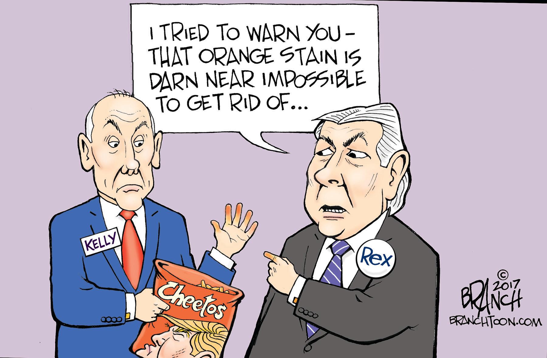 Animated cartoon OCR: I TRIED TO WARN YOU - THAT ORANGE STAIN IS DARN NEAR IMPOSSIBLE TO GET RID OF... KELLY (Rex Cheefos 2017 ERANCHTOON.COM I TRIED TO WARN YOU - THAT ORANGE STAIN IS DARN NEAR IMPOSSIBLE TO GET RID OF... KELLY (Rex Cheefos 2017 ERANCHTOON.COM