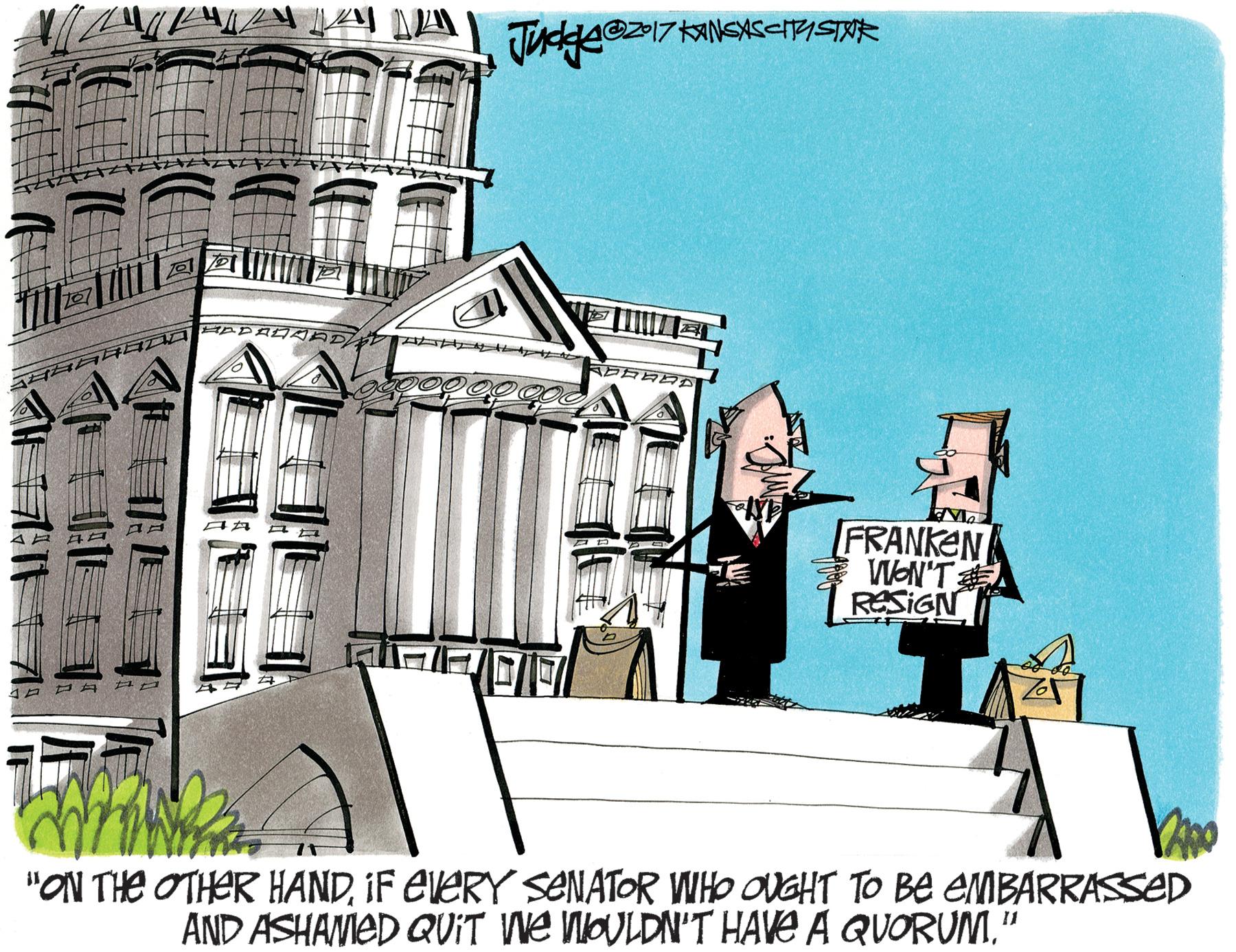 Urban design OCR: FRANKEN WON'T RESIGN "ON THE OTHER HANDIF EVERY SENATOR WHO OUGHT TO BE EMBARRASSED AND ASHAMED QVIT We iOULDN'T HAVE A QUORUM" FRANKEN WON'T RESIGN "ON THE OTHER HANDIF EVERY SENATOR WHO OUGHT TO BE EMBARRASSED AND ASHAMED QVIT We iOULDN'T HAVE A QUORUM