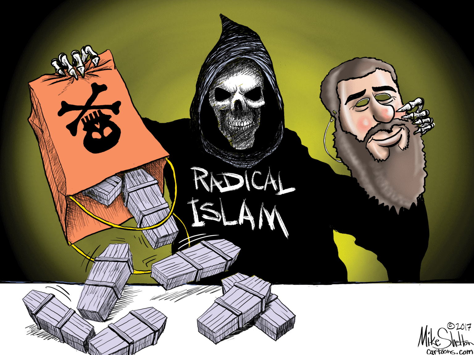 Drawing OCR: RADICAL ISLAM ©2017 Miketon Cartoons.com RADICAL ISLAM ©2017 Miketon Cartoons.com