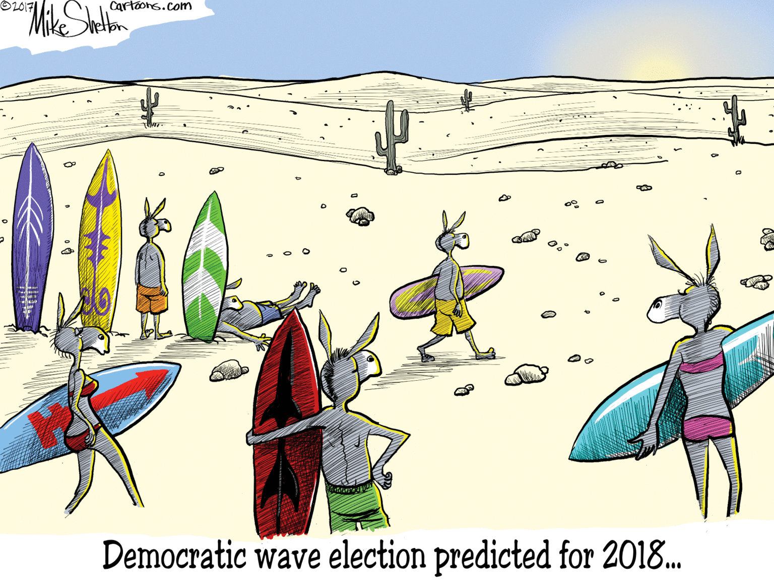 Creative arts OCR: Cartóons.com ton Democratic wave election predicted for 2018.. Cartóons.com ton Democratic wave election predicted for 2018..