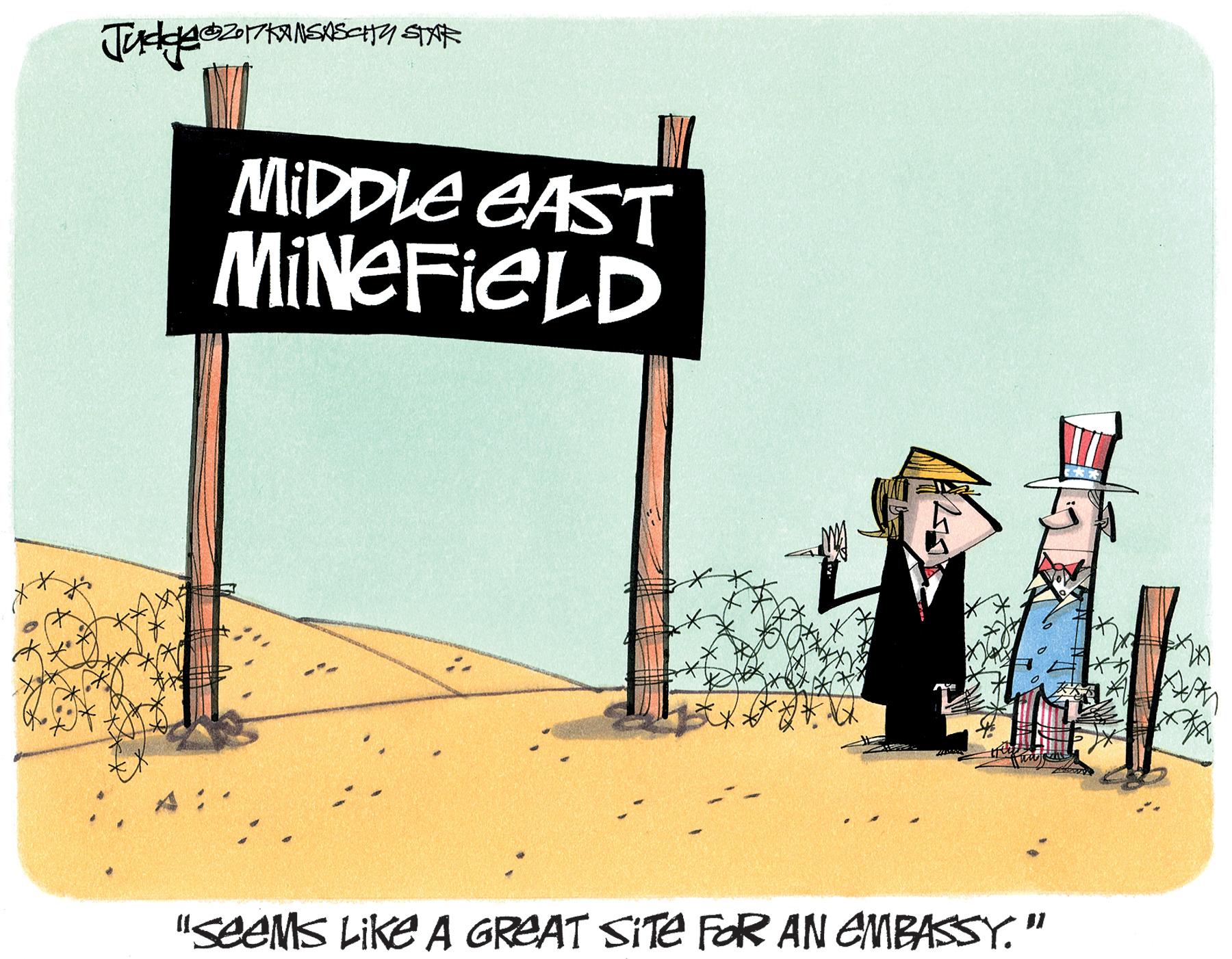 Humour OCR: a17?NSS-S MIDDLE EAST MINEFIELD "SEEMS LIke A GREAT SITE FOR AN EMBASSY." a17 ? NSS - S MIDDLE EAST MINEFIELD "SEEMS LIke A GREAT SITE FOR AN EMBASSY."