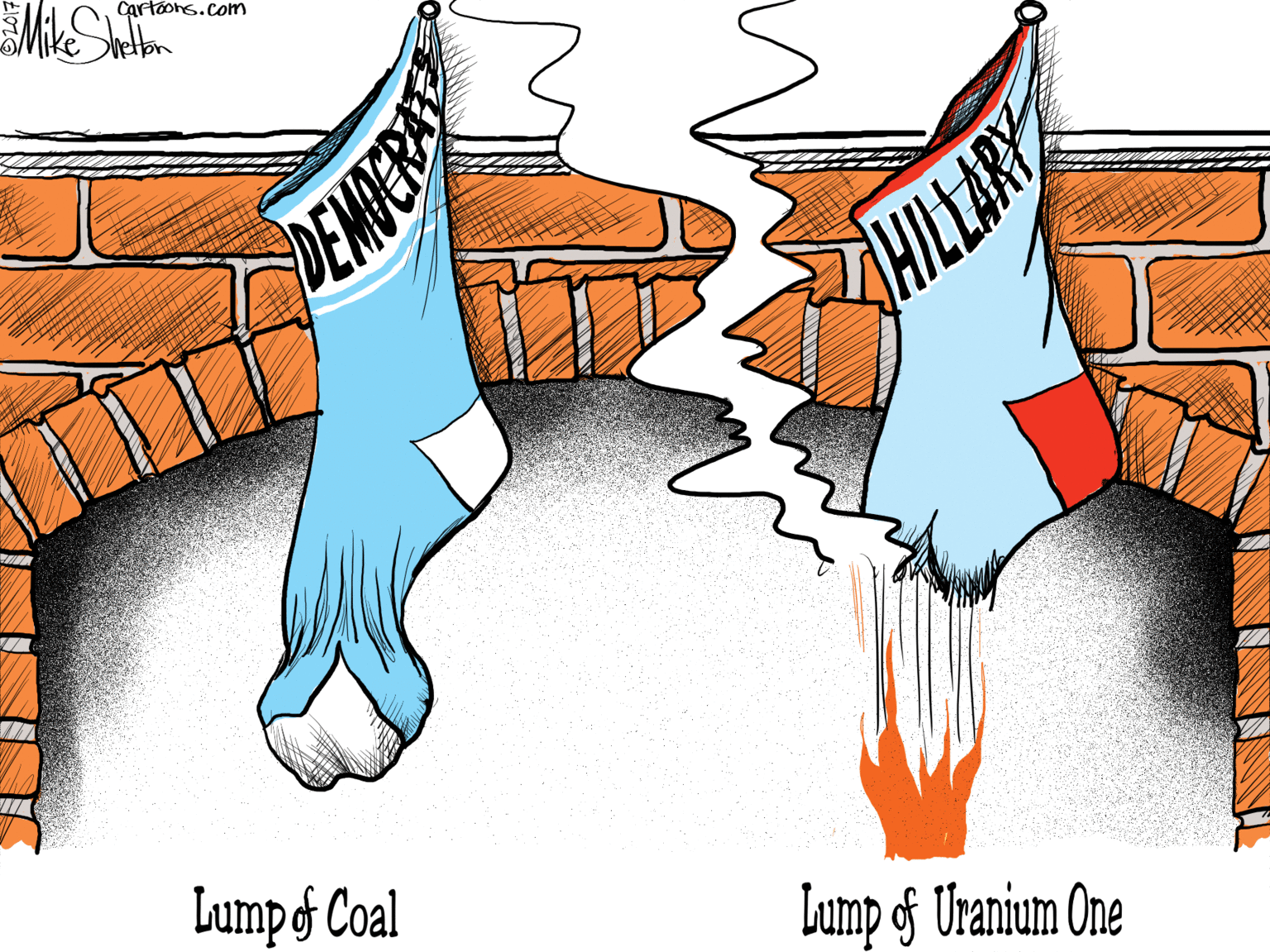 Slope OCR: Cartoons.com DEMO HILLARY Lumpof Coal Lump of Uranium One Cartoons.com DEMO HILLARY Lumpof Coal Lump of Uranium One