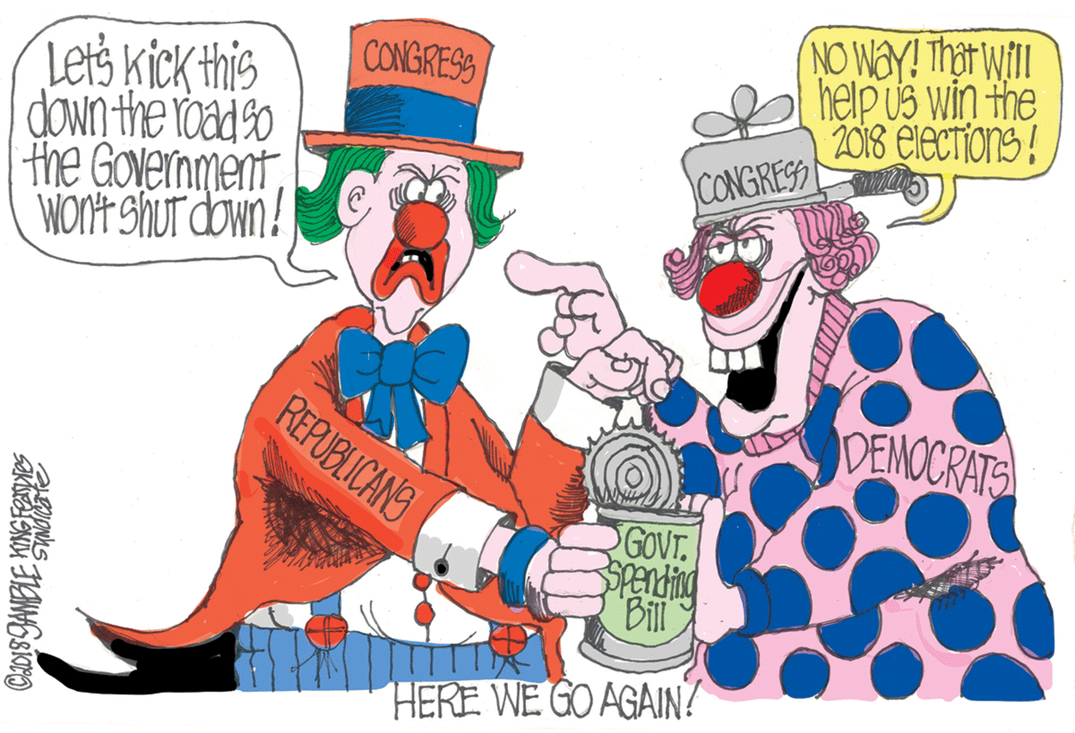 Costume hat OCR: NO W?Y! That will help us win the 2018 EIECTIONS ! CONGRESS CONGRESS Lets kick this down the rad so the GovernmentWon't shuT down! REPUBLICANS DENOCRATS GOVT. Spending HERE WE GO AGAIN? NO W?Y! That will help us win the 2018 EIECTIONS ! CONGRESS CONGRESS Lets kick this down the rad so the GovernmentWon't shuT down! REPUBLICANS DENOCRATS GOVT. Spending HERE WE GO AGAIN?
