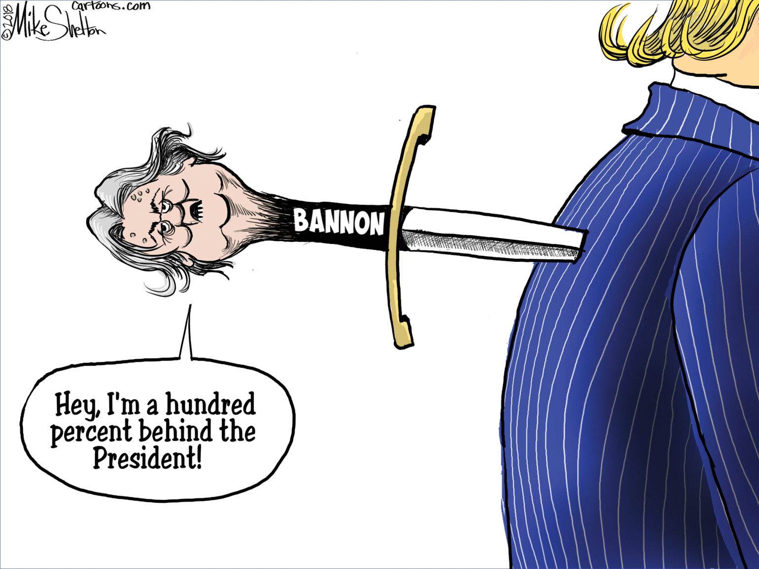 Diagram OCR: Cartóons.com BANNON HeyI'm a hundred percent behind the President! Cartóons.com BANNON HeyI'm a hundred percent behind the President!